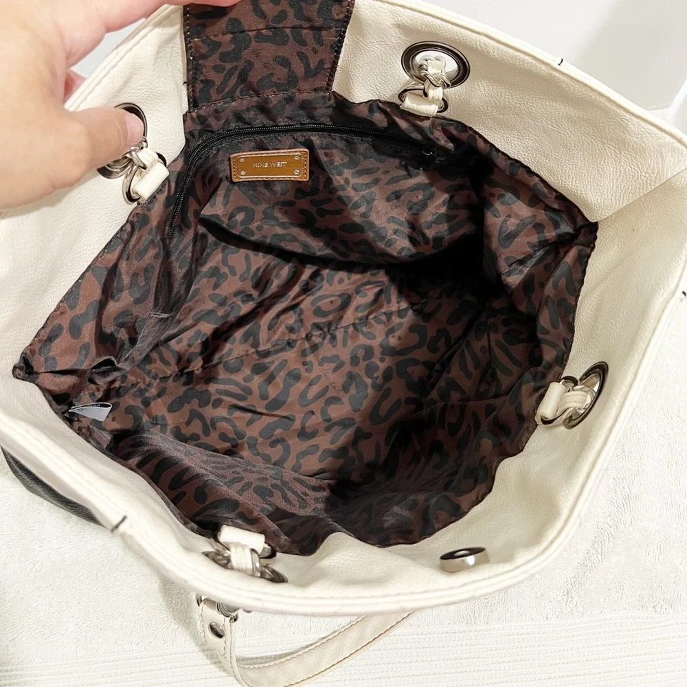 Nine West 2 Strap Shoulder Satchel Bag Career Travel Business Office